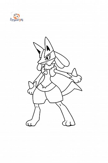 Coloring page Pokemon Go Lucario ♥ Online and Print for Free!