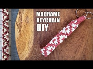 DIY Macrame Flower Wristlet Keychain EASY