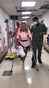 Less than 2 weeks after her shark attack and this girl is already learning to use crutches! #fightlikeaddison 🤜🏻🦈 | Fight Like Addison