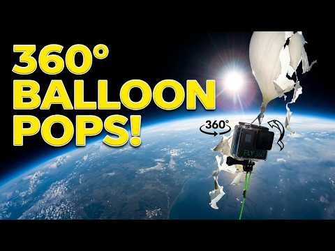 360 Fly travels to "Space" watch the helium balloon pop at 110,000 feet above the earth.