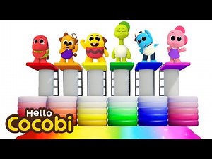 Learn Colors with Ball Pit Diving🌈Videos For Kids | Hello Cocobi