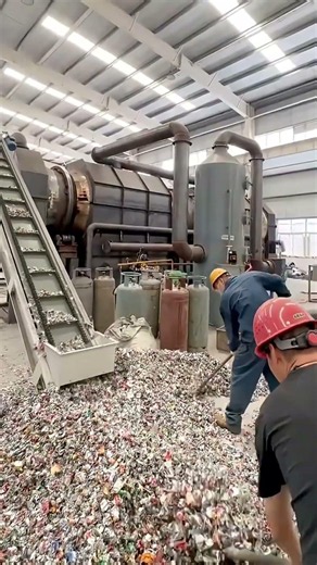 How Aluminum Is Recycled ♻️ | From Scrap to New Can in Minutes! #shorts