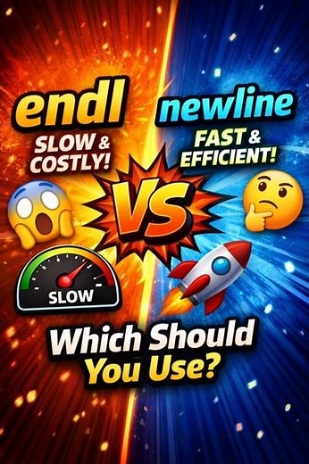 endl vs \\n in C++ | Why endl is Slower?