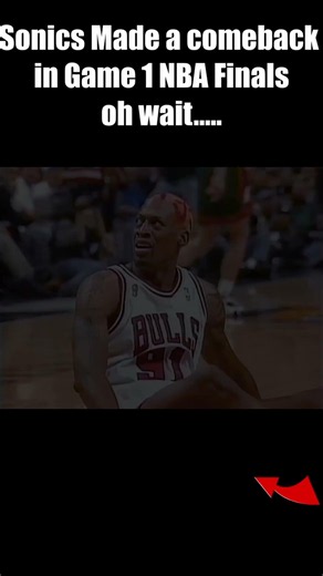 Bulls win game 1 vs Sonics in the 1996 NBA FInals #Sonics #bulls #NBA