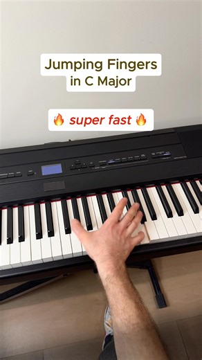Jumping Fingers in C Major🔥 #piano #pianolesson #pianotutorial #learnpiano #pianist