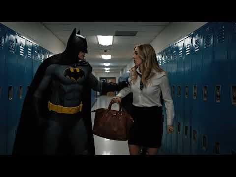 Batman tries to help a woman being robbed by a thief