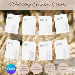 Wedding Seating Chart, Editable Table Assignment Seating Chart Board 4x6 5x7 A6 A5, Wedding Seating Plan, Wedding Seating Chart Sign - Etsy Canada