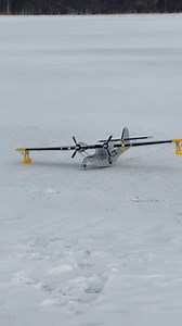 Flying my RC Plane off snow! I may have had a slight accident at the end 😅 The Avios Catalina is the PERFECT plane if you live somewhere that your RC field gets covered in snow. After programming differential thrust, I couldn’t believe how well this taxis across the snow. With its big wing span, not only is it an extremely smooth flyer, but it’s decently acrobatic for its size too! Now once the ice thaws, I can’t wait to get er in the water. #rcplane #radiocontrol #remotecontrol #rchobby #rc | 