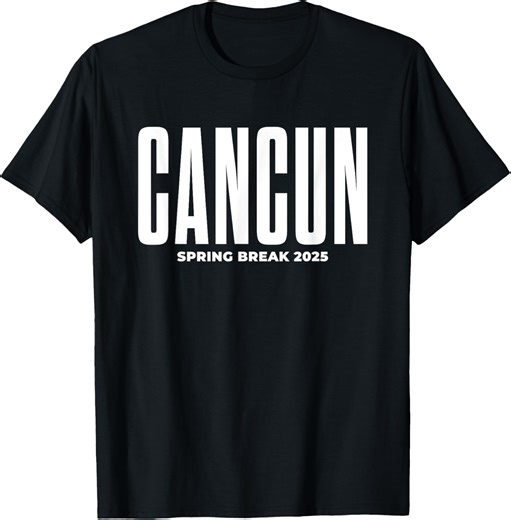 Amazon.com: Spring Break Cancún 2025 - Camiseta a juego de vacaciones en México, Negro -, Pequeña : Ropa, Zapatos y Joyería
