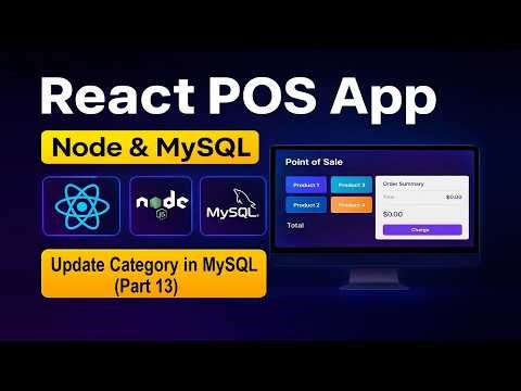 React POS App - Update Category in MySQL (Part 13)