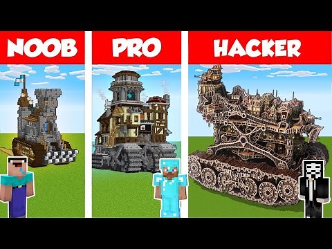 Minecraft NOOB vs PRO vs HACKER: HOUSE ON WHEELS BUILD CHALLENGE in Minecraft / Animation