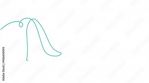 High heels red shoe outline self drawing animation. Continuous line animated on white background, Self drawing animation with one continuous line draw, a woman's foot in a sandal, shoes with a heel.