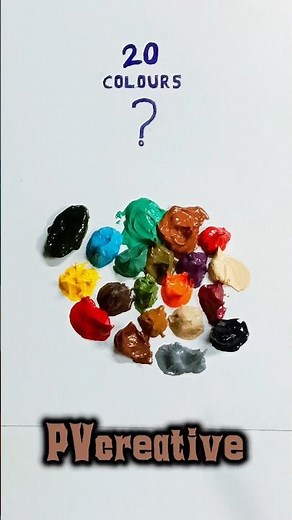 how to make 20 colors | color mixing tutorial #pvcreative #2025 #shorts #trending
