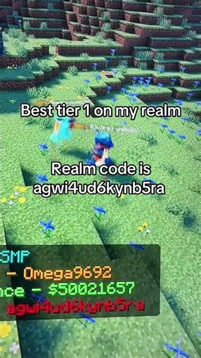 Best tier 1 on my realm code is agwi4ud6kynb5ra #minecraft #realms #fypシ