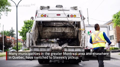 Garbage piling up on some Montreal sidewalks streets part of zero-waste plan
