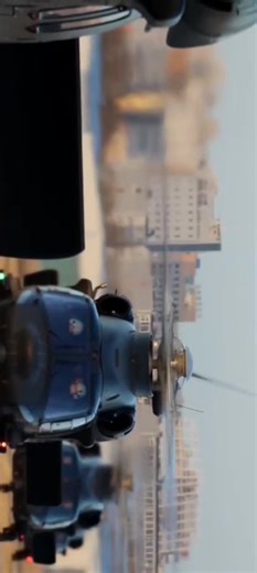 Black Helicopter Flight Showcased in Urban and Night Scenes