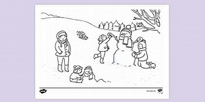Printable Colouring Pages of Winter Scenes