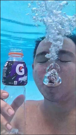 Burp Coke Zero Sugar vs Gatorade Grapes vs Gatorade Blue Bolt Underwater