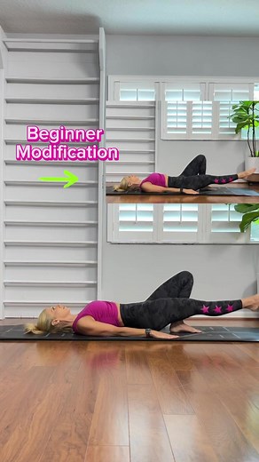 216K views · 2K reactions | Beginner modification! This dynamic single leg bridge hop can be super challenging, but we don’t have to miss out on the benefits - core training & hamstring flexibility! Want more modifications? Let me know in the comments! #beginner #beginnerworkout #homeworkout #yoga | Beach Yoga Girl - Kerri Verna | Facebook