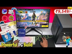 ₹9,549/- Cheapest i7 gaming pc Full Setup build under Rs 10k 🔥- Intel i7 4th gen, 16gb ram Free Fire