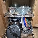 HOLDN’ STORAGE Pull Out Cabinet Organizer, Heavy Duty Caddy w/Lifetime Limited Warranty -20”W x 21”D - Requires At Least 21-1/4” Cabinet Opening, Steel Metal Cabinet Drawers Slide Out, Chrome