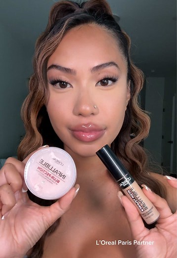 The most perfect under eyes ✨ using the Infallible Blurfection Powder #LorealParisMakeup #LorealParisPartner @loréal paris usa