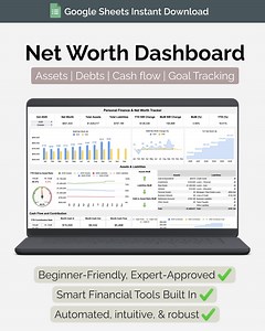 Net Worth Tracker | Google Sheets Dashboard (digital Download) - Etsy