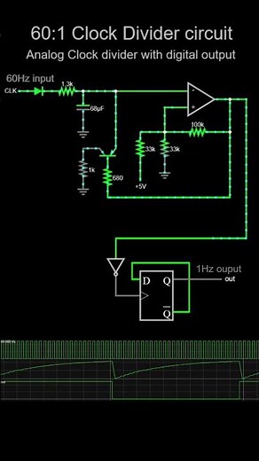 60:1 Analog Clock Divider Circuit