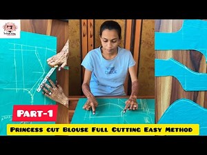 Princess cut blouse cutting Full Tutorial easy Method | Blouse Class Day - 8 | Blouse Cutting