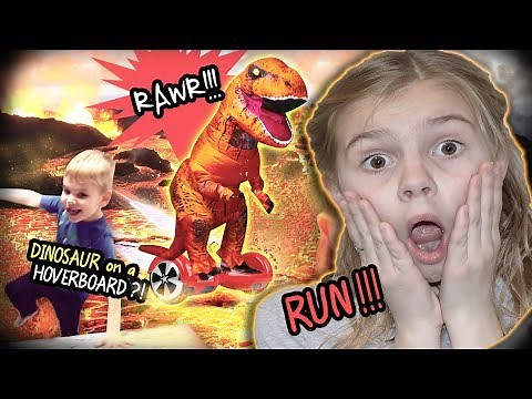 Last to be Caught by Lava Monster T Rex WINS! | Lava Monster Riding a Hoveroard!