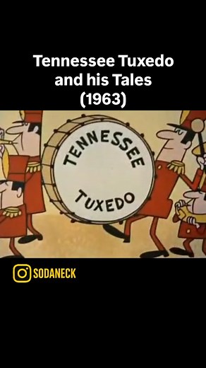 Sodaneck on Instagram: "Premiering in 1963, Tennessee Tuxedo and His Tales brought Saturday mornings to life with the adventures of a wisecracking penguin and his loyal walrus sidekick, Chumley. Set in the Megapolis Zoo, the duo constantly escaped in search of knowledge, usually landing in the office of the ever-exasperated Professor Whoopee. With voice legend Don Adams lending his voice to Tennessee, the show cleverly blended slapstick humor with genuine educational content, making learning fun