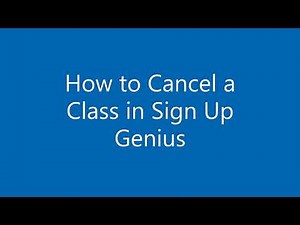 How to Cancel in Sign Up Genius