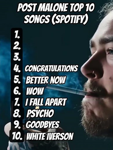 post malone top 10 songs in spotify #postmalone #rap