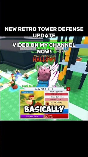 New Jolly Elf tower showcase video on my channel! #retrotowerdefense #roblox