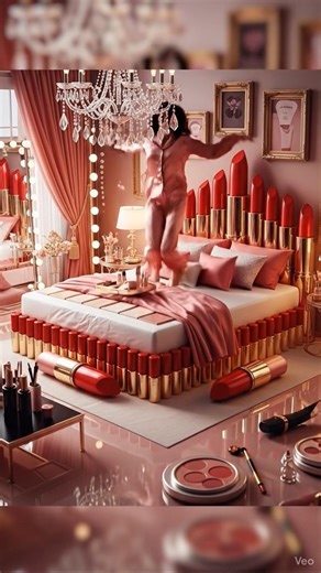 ASMR Lipstick Bed 💄✨ | Glamorous Relaxation & Beauty Aesthetic” #asmr
