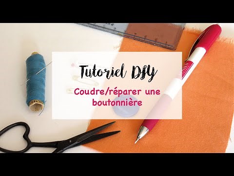 Coudre/réparer une boutonnière : le point de languette