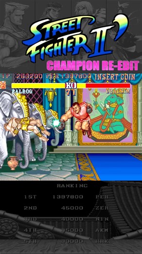 Balrog vs Dhalsim | STREET FIGHTER II' CHAMPION RE-EDIT #streetfighter #sf2 #sf2ce #shorts #スト２
