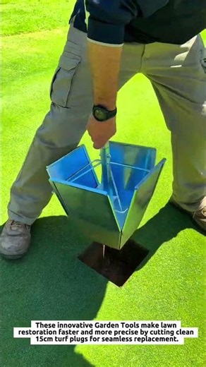 Garden Tools Restore Damaged Lawn Areas with 15cm Precision Turf Plug System