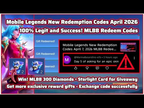 Mobile Legends New Redemption Codes April 8, 2026 - MLBB Redeem Codes & Starlight Card for Giveaway