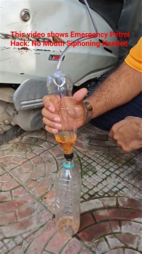 Genius Way to Siphon Petrol! 🤯 #LifeHack