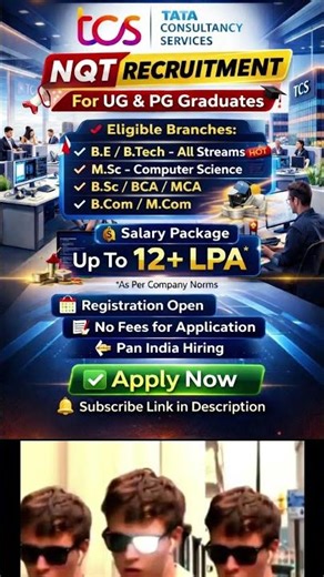 TCS Hiring Freshers Up To 12+ LPA | TCS NQT Recruitment | Apply Now