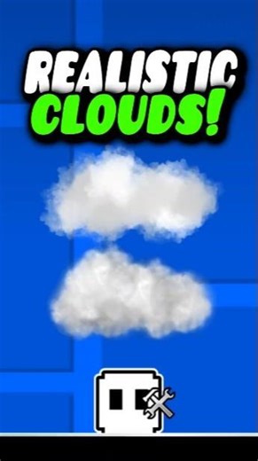 HOW TO MAKE REALISTIC CLOUDS IN GEOMETRY DASH #geometrydash #gd #shorts #games