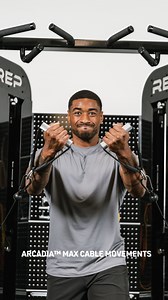 We want your input ⤵️ These are a few common exercises on the Arcadia™ Max, but we want to know… What are some not-so-common exercises that you do on a functional trainer? | REP Fitness