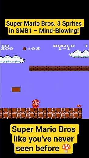 Super Mario Bros. 3 Sprites in SMB1 – Mind-Blowing! #mario #mariohack #mariobros #shortvideo #short