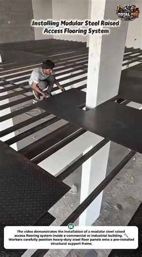 Installing Modular Steel Raised Access Flooring System