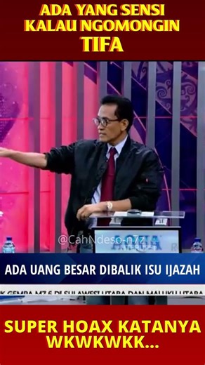 ADA YANG SENSI KALAU NGOMONGIN TIFA #shorts #ijazahjokowi #politik #roysuryo