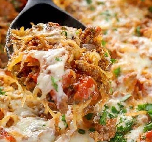 54K views · 393 reactions | Baked Spaghetti Squash Casserole is an easy, low carb, pasta-like dish that everyone will absolutely love. -->https://www.spendwithpennies.com/spaghetti-squash-casserole/ | Home Cooked Recipes | Facebook