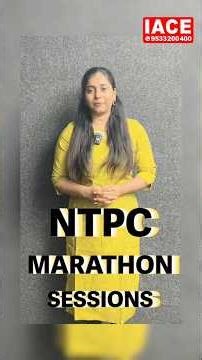 IACE NTPC Marathon Sessions 2026 | 6 Hours Non-Stop LIVE Classes from Feb 25