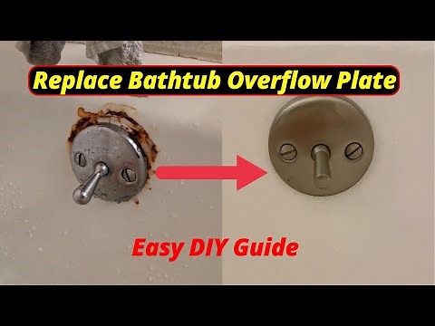 How to Replace Bathtub Overflow Plate with Trip lever || Easy DIY Guide !!