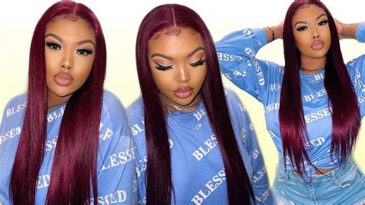 Watch the Process: Installing a Beautiful Burgundy Lace Wig